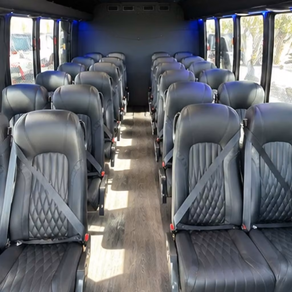 28 passenger minibus inside