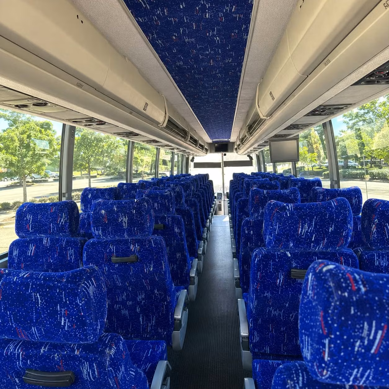 houston charter bus interior